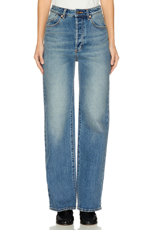 High waisted Stylish Classic Relaxed Wide leg Vintage inspired Woman's Denim Pants