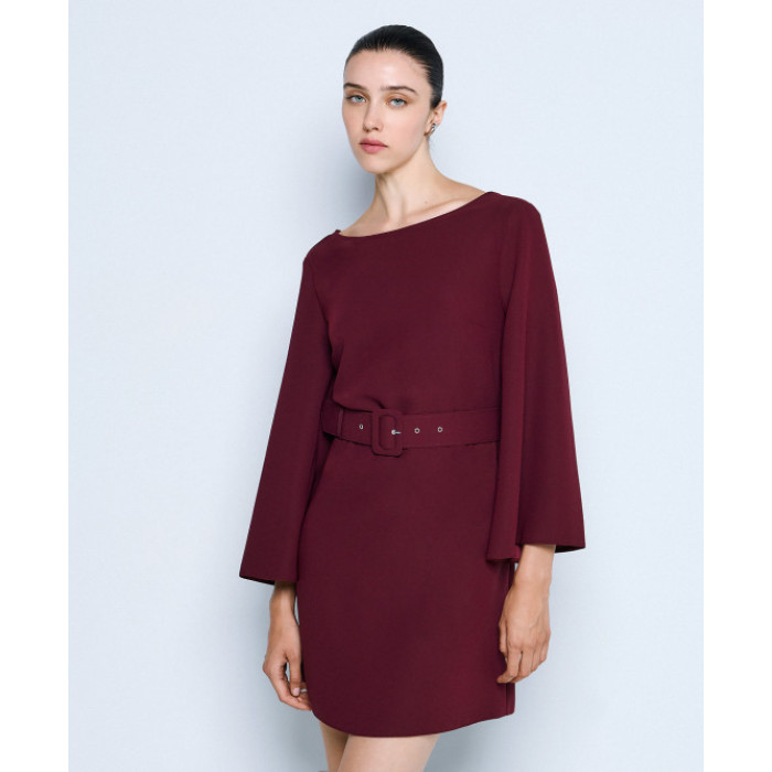 Beautiful High quality Elegant High quality V back Long sleeves Woman's Mini Dress