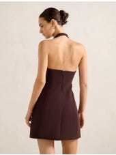 Chic Stylish Halter V neckline Sweet Open back Hot sale Woman's Fashion Garments