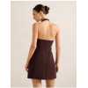 Chic Stylish Halter V neckline Sweet Open back Hot sale Woman's Fashion Garments