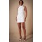 Halter neckline Open back Sleeveless Luxurious Textured Timeless Woman's Mini Dress