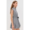 Checkered Sleeveless Casual Elegance 2025 New fashion Bow tie Woman's Classical Shirt Dress