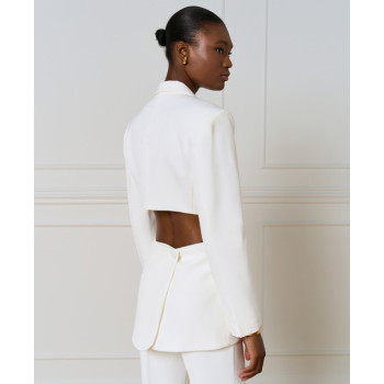 Deep V neckline Back cut out High quality  Formal Woman's Notched lapel collar Blazer