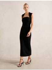Fitted silhouette Square neckline Sleeveless Hot sale High quality Woman's Maxi Dress