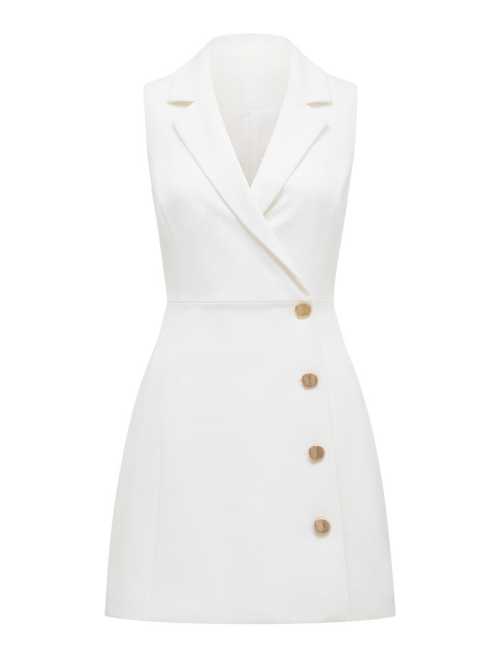 Feminine Sexy Deep V neckline Sleeveless Elegance Woman's Fashionable Shirt Dress