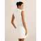 Feminine Sexy Deep V neckline Sleeveless Elegance Woman's Fashionable Shirt Dress