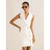 Feminine Sexy Deep V neckline Sleeveless Elegance Woman's Fashionable Shirt Dress