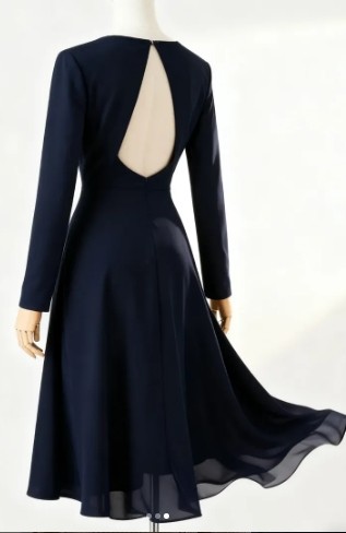 Elegant Polished Feminine Romantic Alluring Versatile Playful Woman's Midi Dress