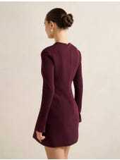 Stylish Modern Figure flattering Sleek Refined Elegant Form fitting Woman's Mini Dress