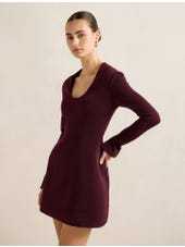 Stylish Modern Figure flattering Sleek Refined Elegant Form fitting Woman's Mini Dress