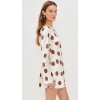 Polka dot Boat neck Smooth Unique Playful Flowy High quality Woman's Mini Shirt Dress