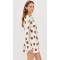 Polka dot Boat neck Smooth Unique Playful Flowy High quality Woman's Mini Shirt Dress