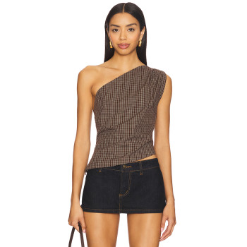 Playful Fashion forward Timeless Elegance Sleeveless Woman's One shoulder Blouses