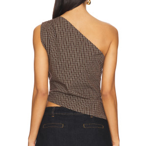 Playful Fashion forward Timeless Elegance Sleeveless Woman's One shoulder Blouses