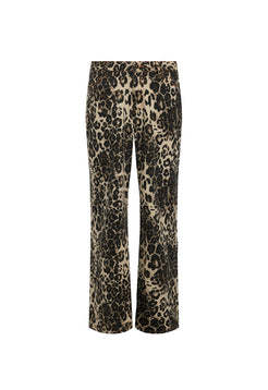 Leopard pattern Low rise Customized Minimalist High fashion Fluid Woman's Vintage Pants