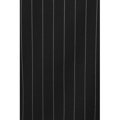 Pinstripe High neckline High end Fashion forward Modern Business style Woman's Blouses