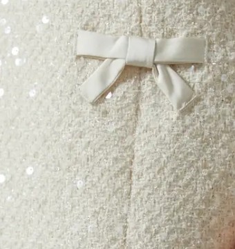 Tweed like Sparkly Sequined Textured Glittering Vintage Glamorous Woman's Mini Dress