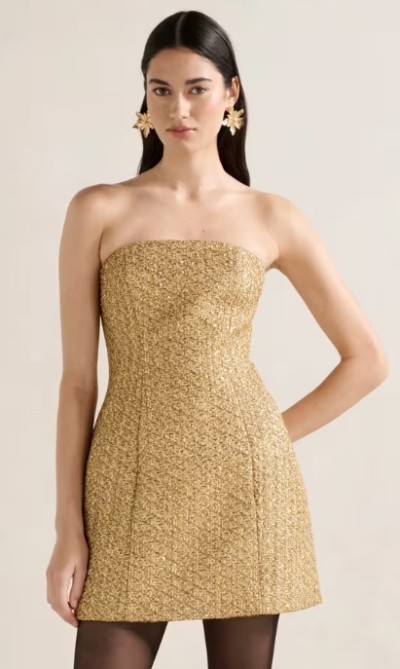 Off shoulder Open back Sexy Elegance Shinny Delicate Charming Woman's Mini Dress