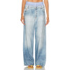 Elastic waistband Elegance Casual Unique Relaxed Fashion forward Woman's Denim Pants