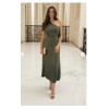 Luxurious Elegant Eye catching One shoulder Sleek Fashionable Woman's Midi Dress