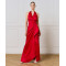 Feminine Sophisticated Lustrous Glamorous Floor length Flattering Woman's Midi Dress