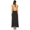 Halter V neckline Sleeveless Open back Hot sale High quality Woman's Fashionable Maxi Dress
