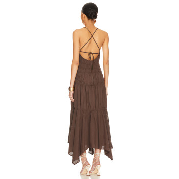 Customized Spaghetti strap High quality Elegance Sexy Charming Woman's Midi Dress