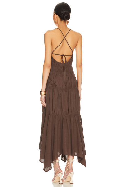 Customized Spaghetti strap High quality Elegance Sexy Charming Woman's Midi Dress