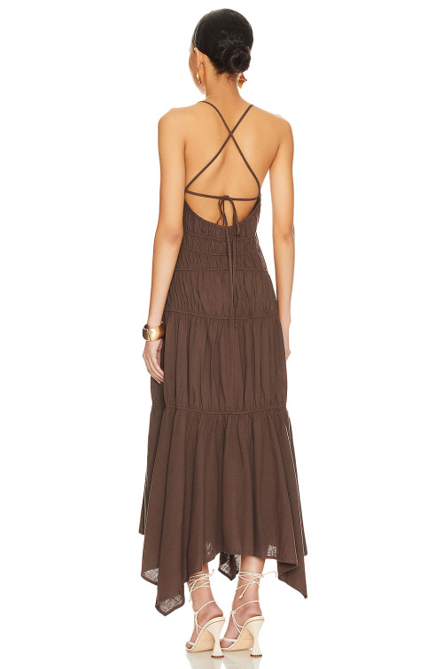 Customized Spaghetti strap High quality Elegance Sexy Charming Woman's Midi Dress