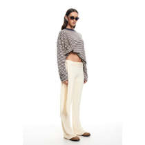 Pinstripe Long sleeve Comfortable Casual Elegance Delicate Woman's Fashionable Blouses