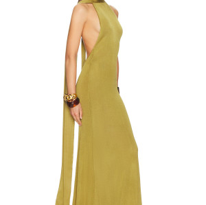 Timeless Feminine Stylish Halter neckline Open back Sexy Sleeveless Woman's Maxi Dress