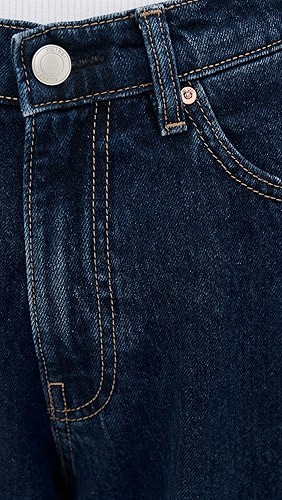 Dark Indigo High waisted Wide leg Delicacy Fit Relaxed Timeless finish Woman's Denim Pants