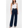 Dark Indigo High waisted Wide leg Delicacy Fit Relaxed Timeless finish Woman's Denim Pants