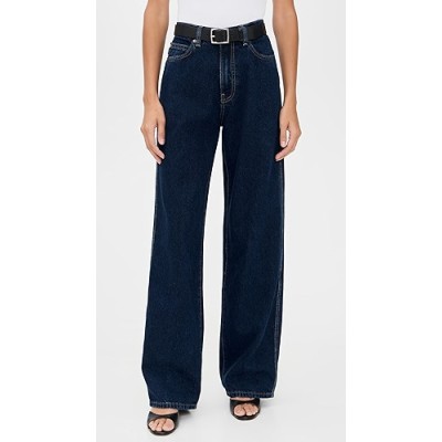 Dark Indigo High waisted Wide leg Delicacy Fit Relaxed Timeless finish Woman's Denim Pants