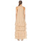 Lightweight Flowy Romantic Cascading  Relaxed Effortlessly Casual Woman's Maxi Dress