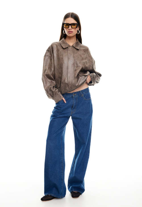 Classic High end Elegance Delicacy Leather fabric Fashionable Woman's Jacket