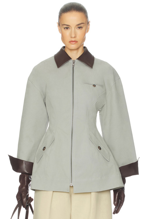 Smooth Textured Neutral Oversized Tailored Sophisticated Timeless Chic Woman's Jacket