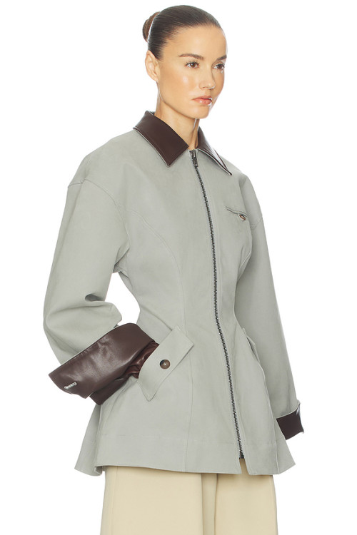 Smooth Textured Neutral Oversized Tailored Sophisticated Timeless Chic Woman's Jacket