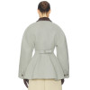 Smooth Textured Neutral Oversized Tailored Sophisticated Timeless Chic Woman's Jacket