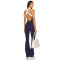 Form fitting Versatile Open back Crisscross strapped Sleek Stretchy Woman's Jumpsuit