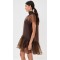 Modernly Feminine Romantically ruffled Airy Sheer High quality Woman's Mini Dress