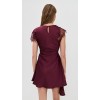 Asymmetrically chic Lace Sleek Romantic Ruched flattering Elegance Woman's Mini Dress