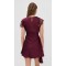 Asymmetrically chic Lace Sleek Romantic Ruched flattering Elegance Woman's Mini Dress