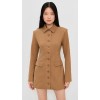 Camel hued Classic Versatile chic Blazer style 2025 New fashion Woman's Mini Dress