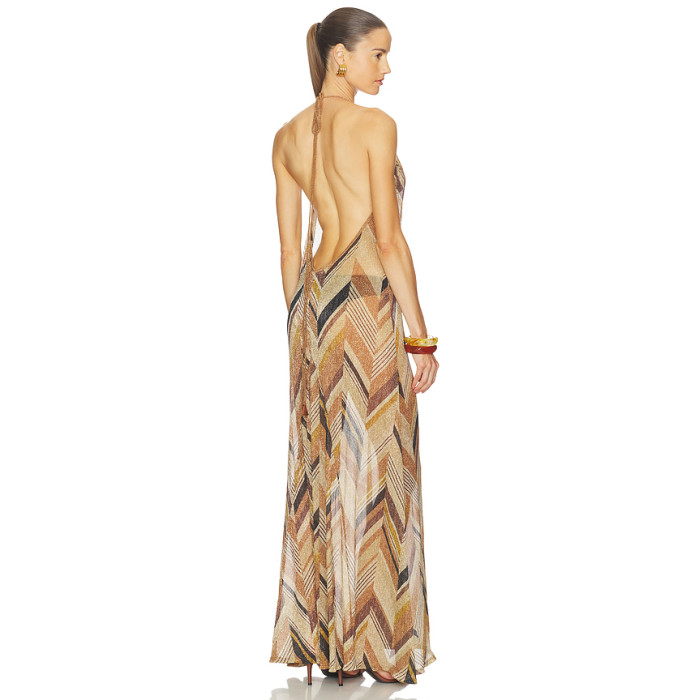 Shimmering Elegant Delicate Lightweight Alluring Exquisite Chic Woman's Maxi Dress