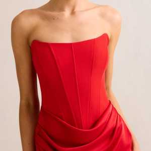 Vivid Sophisticated Fluid Draped Structured Sleek Timeless Woman's Off shoulder Dress