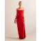 Vivid Sophisticated Fluid Draped Structured Sleek Timeless Woman's Off shoulder Dress