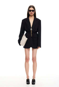 Minimalist Textural Versatile Modern Woven Sleek New fashion Woman's Chic Blazer