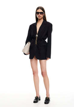 Minimalist Textural Versatile Modern Woven Sleek New fashion Woman's Chic Blazer