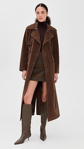 Winter collection New fashion Notched lapel Woman's Fashionable Trench coat